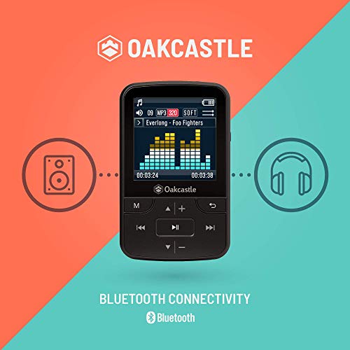 🥇 Oakcastle MP100 16GB Mini Portable MP3 Player with Bluetooth The