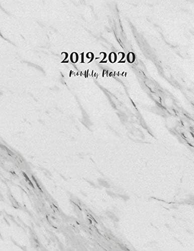 2019-2020 Monthly Planner: White Marble Academic Planner for Students Track Goals Class Schedules and Assignments Paperback – 15 Jul 2019