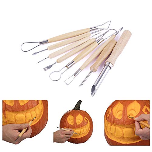 Pumpkin Carving Tools,lovewe 8pcs Pumpkin Carving Tools,halloween Sculpting Kit With 6 Double Sided Pieces