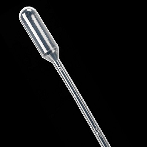 Akak Store 100 Pieces 1ml Clear Plastic Disposable Graduated Transfer Pipettes Essential Oils Pipettes