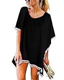 GDKEY Women's Trim Kaftan Chiffon Swimsuit Bikini Beach Cover up