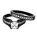 FlameReflection Wedding Band Anniversary Engagement Ring Bridal Set for Women Stainless Steel Princess Cubic Zirconia Color Black White or Gold Plated (Optional Round CZ Stud Earrings)