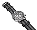 ArtStyle Watch Band with Ballistic Nylon Material Strap and High-End Black Buckle (Matte Finish Buckle) (Black/Grey, 22mm)