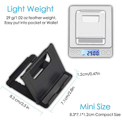 Cell Phone Stand Holder, Tonyhoney Universal Foldable Multi-Angle Desktop Mobile Holder 2 Pack Compatible with Tablet iPhone X/6/7/8Plus and Samsung Galaxy s6 s7 s8 S9 (Black&White)