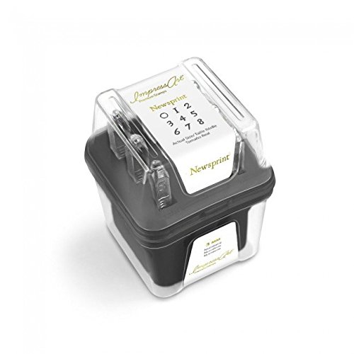 ImpressArt Premium- Newsprint Numbers Metal Stamps