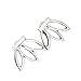 Dutch Brook Women's Alloy Hollow Out Lotus Flower Ear Jacket Stud Earring Silver