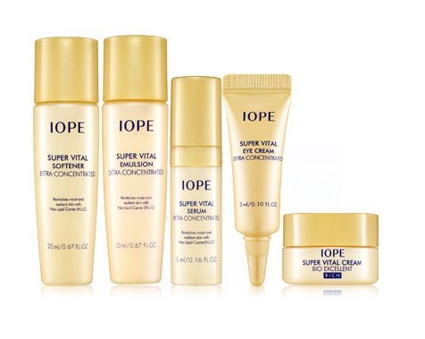 Iope super vital rich vip anti-aging trial 5pcs kit