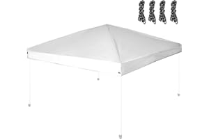 OUTMAX Pop-up Canopy Tent Top Replacement 10×10FT for Straight Leg, Instant Canopy Top Cover with Rope (White)