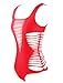 bslingerie® Ladies Fashion Sexy Hollow Out Monokini One Piece Swimsuit (M, Red)