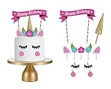 TraveT Colorful Happy Birthday Cake Toppers Material Pack Dessert Decoration Set