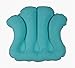 ObboMed® HB-1200N Luxury Inflatable Terry Cloth Shell Spa Neck Support Bath Pillow with 4 Suction Cups for Bathtub, Hot tub, Jacuzzi, Whirlpool, Home Spa tub – Color : Tiffany Blue