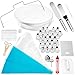 Cake Decorating Supplies Baking Supplies – 64 Piece Complete Cake Decorating Kit – Rotating Cake Stand, Piping Bags, Numbered Piping Tips, Tip Chart & More! Premium Stainless Steel + BPA Free Silicone