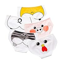 Asdf586io Cute Cartoon Printed Underwear, Women