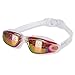 Asehuoz Swimming Goggles Anti Fog Shatterproof UV Protection,No Leaking with Silicone Nose Clip Ear Plugs and Protection Case Swimming Goggles Suit for Men Women Kids (Crimson)