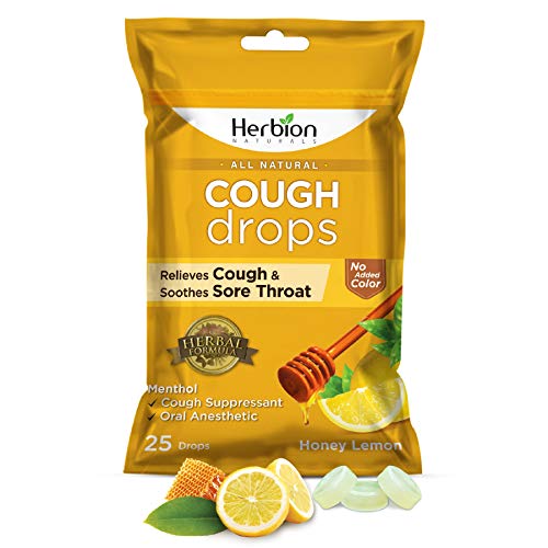 Herbion Naturals Cough Drops with Honey Lemon Flavor 25Ct Pouch