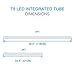 (Pack of 6) GRG LED T5 Integrated Single Fixture, 2Ft 10W 1100lm 6500K, Linkable Utility Shop Light, Garage Light, LED Ceiling & Under Cabinet Light, T5 T8 Fluorescent Tube Light Fixture Replacement