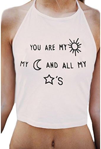 Mokao Women Sleeveless Crop Tops Vest (L)