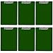 Trade Quest Plastic Clipboard Opaque Color Letter Size Low Profile Clip (Pack of 6) (Green)