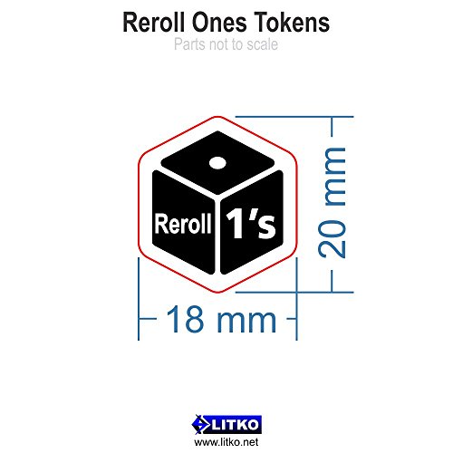 Reroll Ones Tokens, Fluorescent Yellow (10)