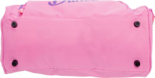 Silver Lilly Womens Nylon Dance Duffel Gym Bag w/Shoe Compartment (Pink/Purple, One Size)