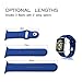 iXCC [3 Pieces] 42mm Apple Watch Band Soft Silicone Series 2 Series 1 Men Women [2 Lengths] Large/Small Wrist Strap Replacement - Royal Blue