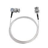 MOKOSE 3.3Ft(1M) 3G HD-SDI Cables 90 Degree Right Angle 75 Ohm SDI BNC Male Silver-Plated Coax Cable, BNC to BNC