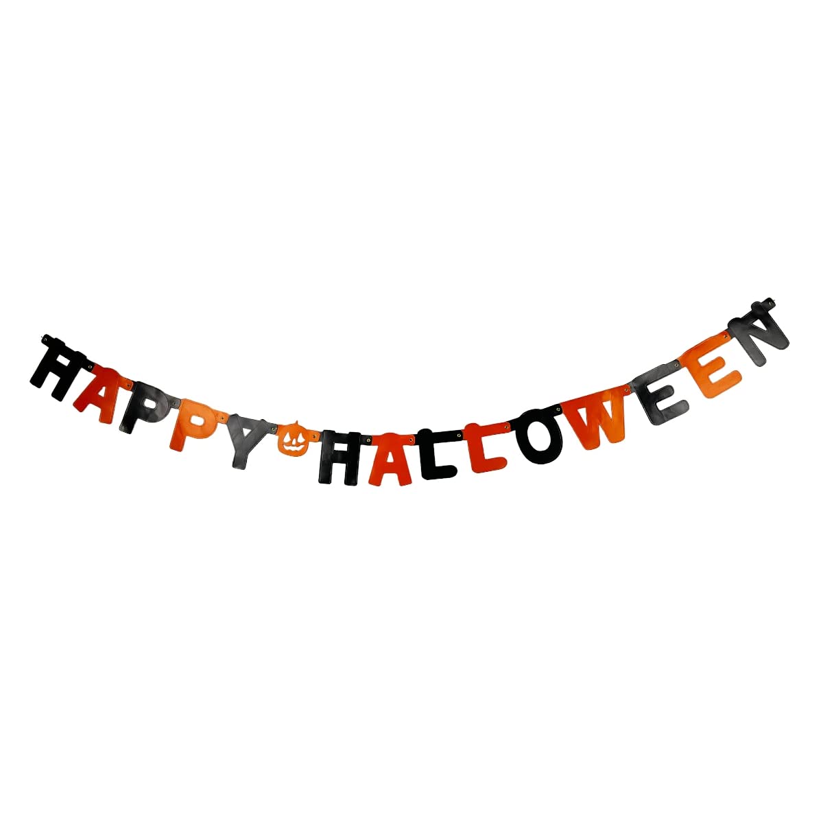 Out of the blue, L: approx. 1.68 m, in a polybag with header card garland, happy Halloween, plastic, multicoloured, 17.5 x 18.5 cm