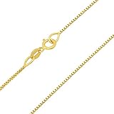 14K Yellow Gold Classic 0.7mm Box Chain Necklace