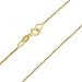 14K Yellow Gold Classic 0.7mm Box Chain Necklace