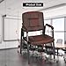 Giantex 2 PCS Reception Chair PU Leather Office Executive Ergonomic Guest Meeting Chair (Brown)