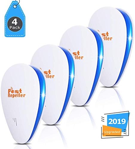 Electronic Ultrasonic Pest Repeller,Pest Controller for Pest Reject,Pest Repellent Indoor Plug in,Pest Defender Getting Rid of Spider Mice Mosquito Rats Roaches Cockroaches Rodent Insect(4 Packs)