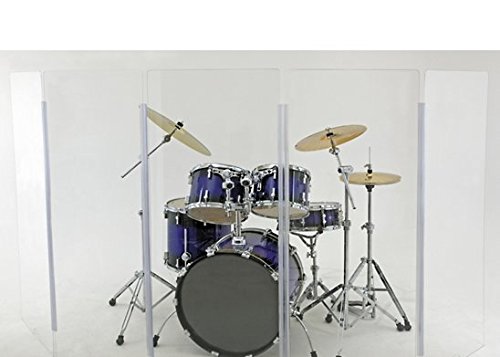 Drum Shield Drum Screen Drum Panels DS67 Seven 2ft X 6ft Panels with Living Hinges