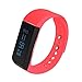 Dragon-Hub Fitness Tracker Smart Bracelet With Blood Pressure Heart Rate Monitor, Record Sport Step Distance On App for Android, IOS Waterproof Wristband (IP65Red)