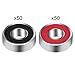 EAONE 100 Pieces 608 Hybrid Ball Bearings for Tri-Spinner Fidget Spinner Toy, Double Shielded