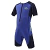 Aqua Sphere Unisex Jugend Stingray Hp Short Sleeve Wetsuit, Blau/Navy, 128 (Herstellergröße: 8 Jahre)
