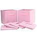 ON'H Foldable Cloth Storage Cube Fabric Drawer Storage Baskets and Bins for Home Kitchen Bedroom Office Pack of 60, Pink