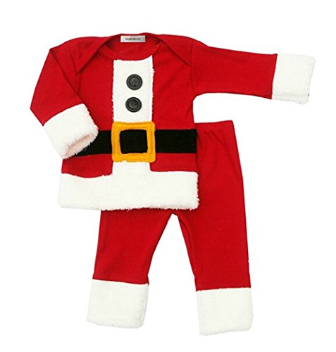 StylesILove Toddler Young Kids Baby Boy Holiday Christmas Santa 2-PC Costume Outfit