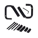 oEdRo Front Grab Handles fit for Jeep Wrangler JK JKU Sports Sahara Freedom Rubicon X & Unlimited X 2 Door 4 Door 2007-2018 Black Solid Steel Grab Roll Bar (Front Grab Handles)