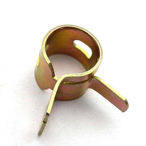 Yunshuo 50 Pieces Motorcycle Scooter Car Vehicle ATV Go Kart Fuel Line Hose Tubing Water Pipe Air Tube Spring Clips Clamps 5/6/7/8/9m (50pcs 9mm)