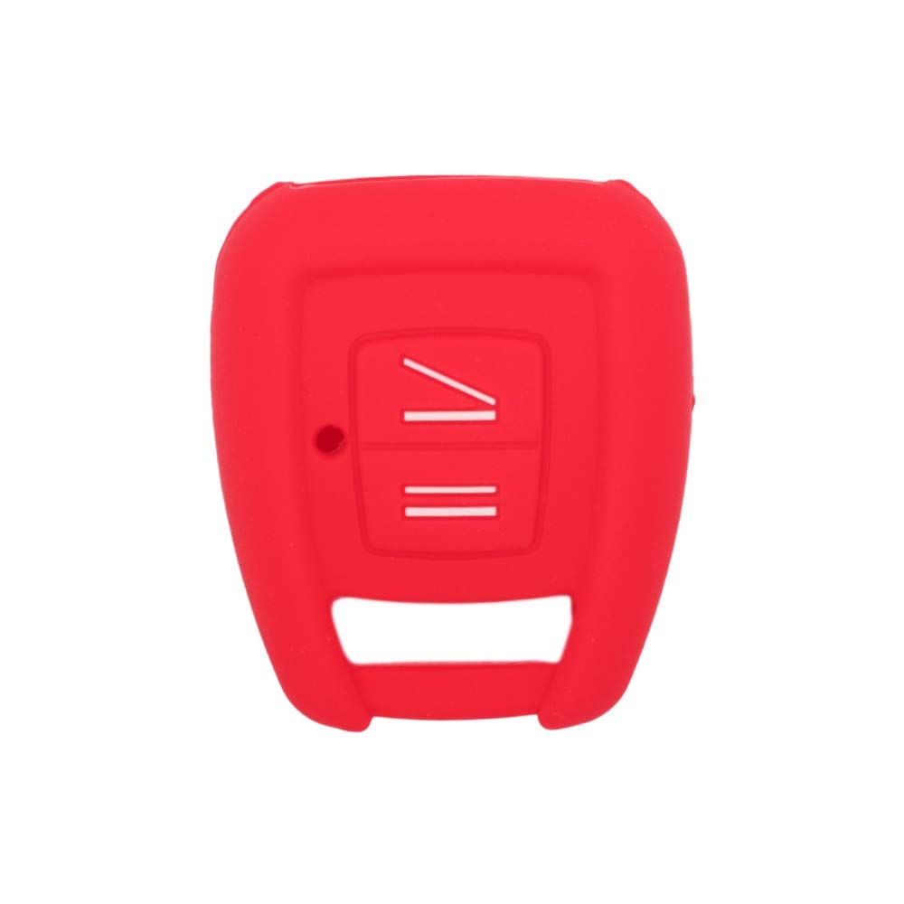 BROVACS Silicone Cover Protector Case Holder Skin Jacket Compatible with OPEL VAUXHALL 2 Button Remote Key Fob CV4623 Red
