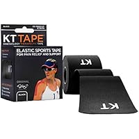 KT Tape Original Cotton Elastic Kinesiology Therapeutic Sports Tape, 20 Pre cut 10 inch Strips, Breathable, Pro & Olympic Choice