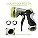 VicTsing Garden Hose Nozzle Spray Nozzle, Metal Water Nozzle with Heavy Duty 8 Adjustable Watering Patterns, Slip and Shock Resistant for Watering Plants, Cleaning, Car Wash and Showering Pets-Green