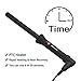 MICSTA Professional Curling Wand, Ceramic Tourmaline Barrel for Long Hair, Beach Wave Curling Irons, Dual Voltage Instant Heat for Party, Home, Travel 3/4