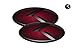 3D K Logo Emblem Red & Black Edition Set 3pc Front + Rear + Mini Sticker (Fit: KIA 2010-2016 SOUL)