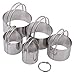 Ebake 5 Pieces Reusable Stainless Steel Biscuit Cutter Set (Round)