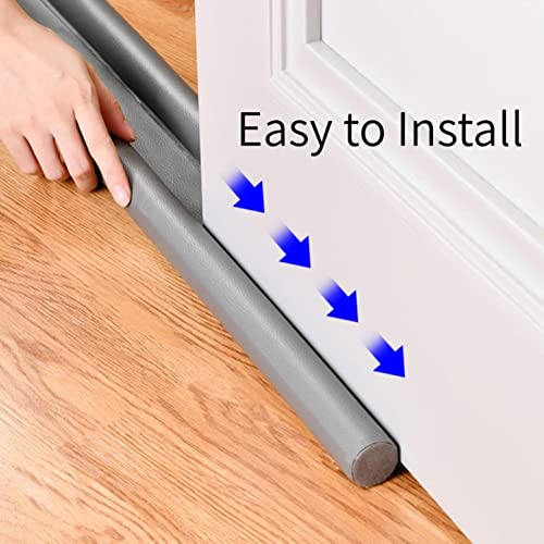 MAKINGTEC Door Draft Stopper, 1 Pcs Under Door Draught Excluder, Noise Blocker Draft Stopper, Prevent Bugs Coming Draught Excluder for Bottom of Door Keeping Warm (Gray)