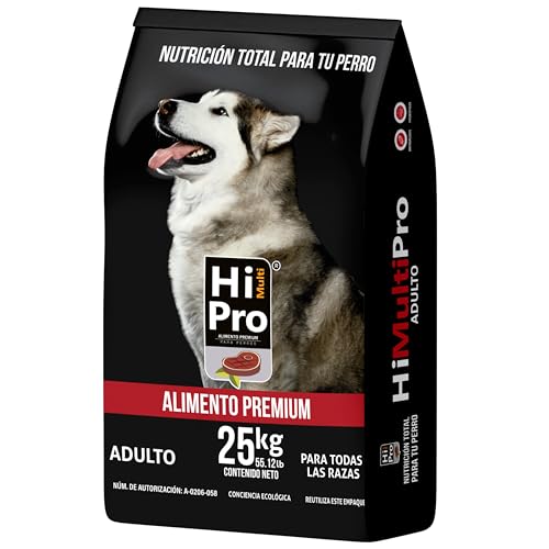 HI MULTI PRO Alimento Premium para Perro Adulto 25kg. con probióticos y Proteínas de Alto Valor biológico