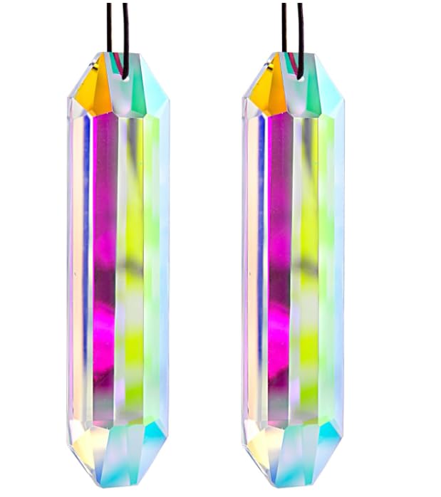 Duronge Hanging Crystal Sun Catchers, Prismatic Crystal Sun Catchers, Window Decoration Hanging, AB-colored hexagonal hanging crystals, Sun Catcher Window, for Feng Shui, Window, Gift