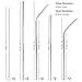 TRUSBER 304 Stainless Steel Straws, Reusable Metal Drinking Straws, 2 Straight (10.5 in) + 2 Bend (10 in) + 2 Straight (8.5 in) + 2 Bend (8 in) + 4 Cleaning Brushes for 20 & 30 oz Tumblers, Set of 8