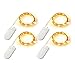 WEIERJIA 4Pack Micro LED String Lights Copper Wire Lights ;Battery Operated Portable Lights,Fairy Decor Rope Light for Christmas,Seasonal Decoration Home,Holiday, Party(Warm white,20 LEDs/7.2Feet)